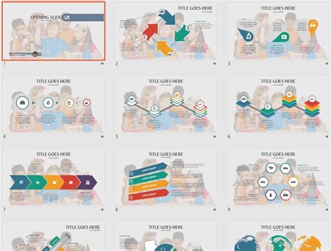 Free Kids Education PowerPoint #9441 | SageFox Free PowerPoint Templates.