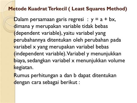 Contoh Soal Menghitung Kos Variabel Dengan Metode Kuadrat Terkecil