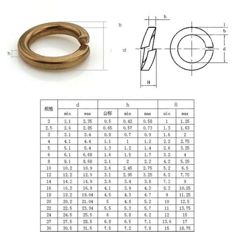 M3 M4 M5 M6 M8 M10 M12 Metric SOLID BRASS SPLIT LOCK WASHERS SPRING