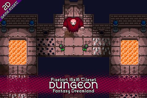 2d Topdown Dungeon Tileset Fantasy Dreamland 2d Environments Unity Asset Store