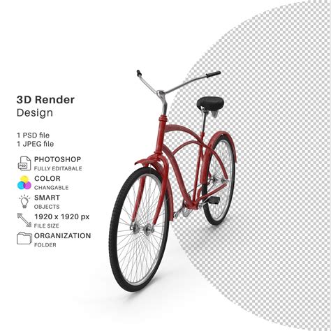 Bicicleta Modelado 3d Archivo Psd Bicicleta Realista Archivo Psd Premium