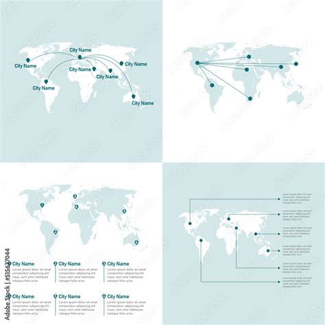 Fototapeta World Map Infographic Set World Map Vector Map Countries