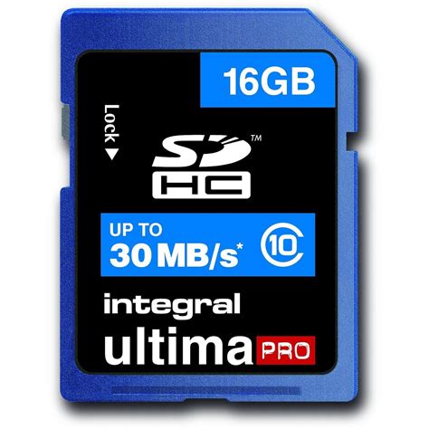 16GB Integral Ultima Pro SDHC 30MB Sec CL10 High Speed Memory Card