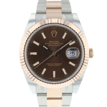 Datejust Steel Everose Gold Choco Dial New Rolex Sold Watches