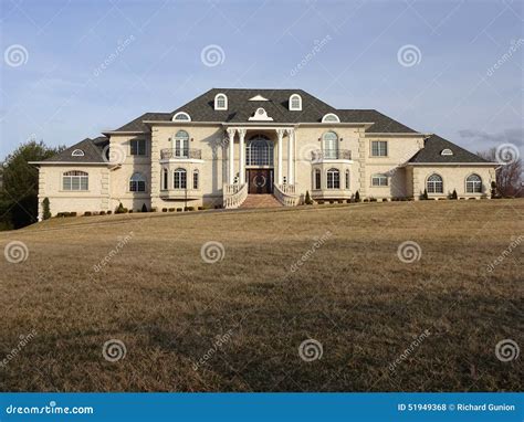 Big Suburban Mansion stock photo. Image of style, lawn - 51949368