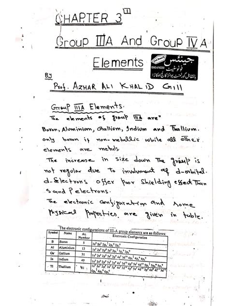 Group 3 4 elements | PDF