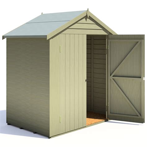 Shire 4 X 6ft Pressure Treated Overlap Apex Garden Shed Wilko