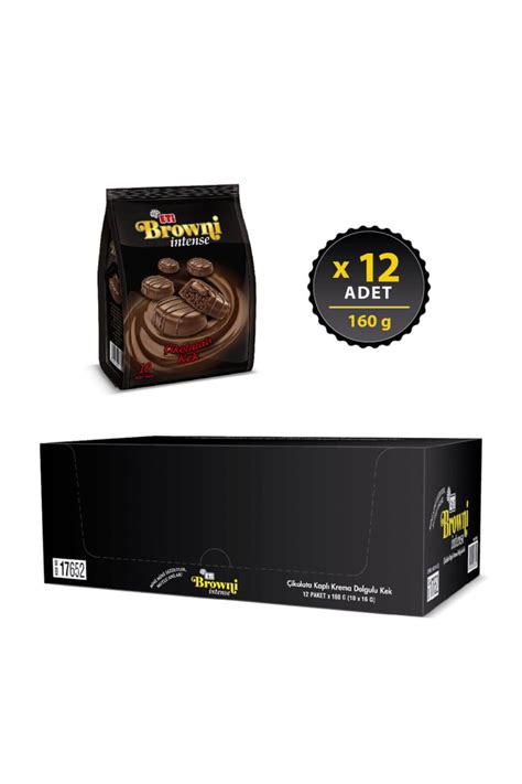 Eti Browni intense Çikolatalı Kek 160 Gr x 12 Adet Marketpaketi