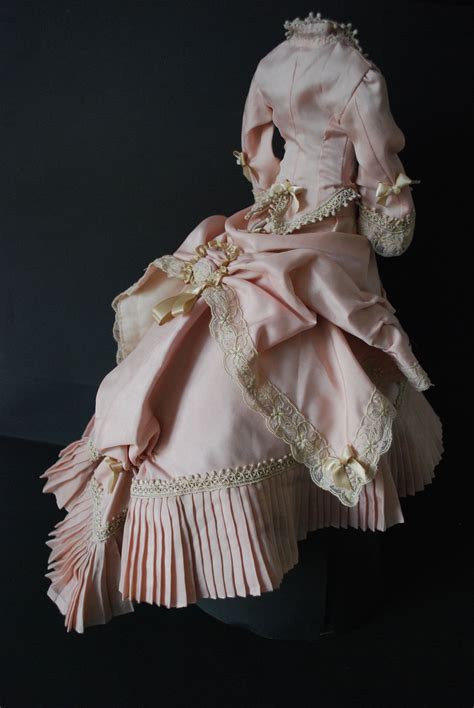 Antique Reproduction Doll Dress From Doll Couture Boutique Fashion Doll Silk Antique Doll