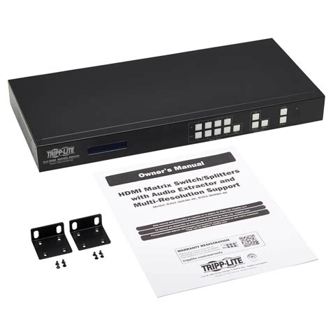 Tripp Lite B302 4HX4H 4K 4x4 HDMI Matrix Switch Splitter With Audio