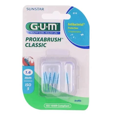 Gum หัวเปลี่ยนแปรงซอกฟัน Proxabrush Classic 16 Mm 614 1 แพค บรรจุ 8