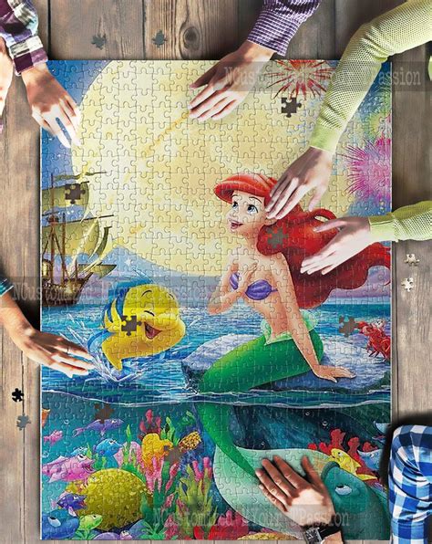 Ariel Little Mermaid Premium Wooden Jigsaw Puzzle, The Little Mermaid ...