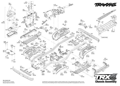 Exploded View Traxxas Trx 4 Chevrolet K10 1979 Chassis Astra