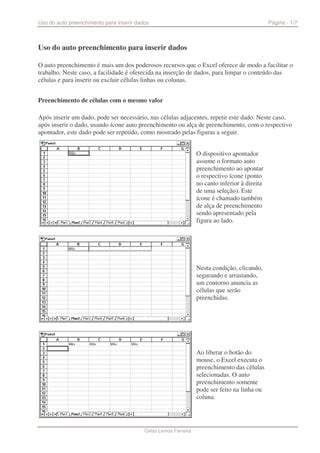 Para Que Serve O Auto Preencher - Uso do auto preenchimento para inserir dados | PDF