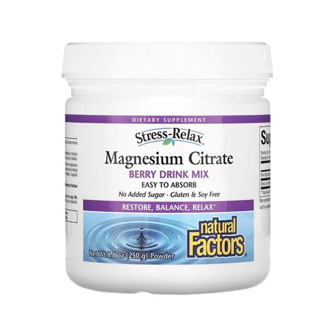 Natural Factors Stress Relax Magnesium Citrate