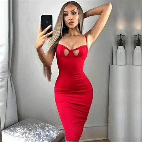 Seamyla Red Vestidos Women Bodycon Bandage Dresses Sexy Spaghetti Strap