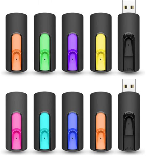 KOOTION Paquete de 10 unidades flash USB de 8 GB unidades retráctiles