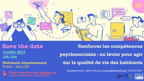 Webinaire Départemental Renforcer Les Compétences Psychosociales Un