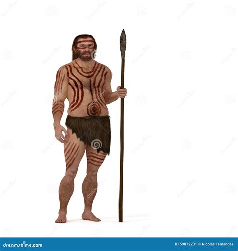 Neanderthal Vs Modern Human Stock Illustration - Illustration of ...