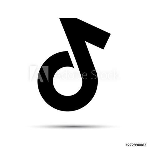 Tik Tok Modern Icon Logo Or Emblem For Musical Dance Social Media