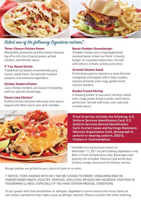 Applebee's Printable Menu With Prices 2021