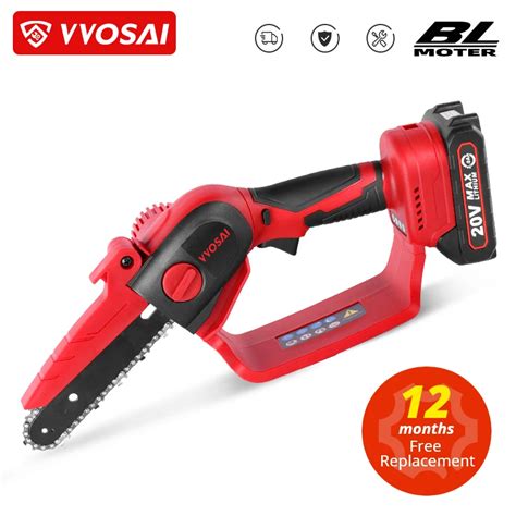 VVosai 20v brushless motosserra 6 Polegada mini serra elétrica sem fio