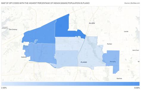 Percentage of Indian (Asian) Population in Plano by Zip Code in 2024 ...