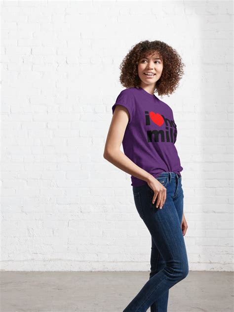 I Love Hot Milfs Red Heart Love Hot Mom I Love Hot Milfs Gear Classic T Shirt Sold By Overload