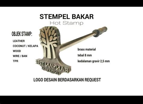 Stempel Emboss Bakar Kuningan Tebal Customize Hot Stamp Lazada Indonesia