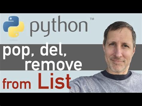 Python Remove Items From List 3 Ways Pop Del Remove YouTube