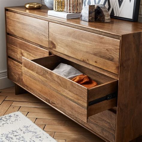 Anton Solid Wood 6 Drawer Dresser West Elm Chest Of Drawers Decor Bedroom Chest Of Drawers