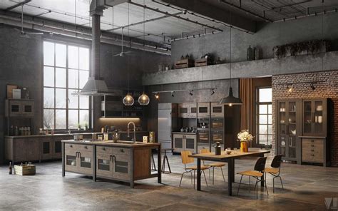 52 lofts industriels créés avec un logiciel de 3D Loft kitchen Loft