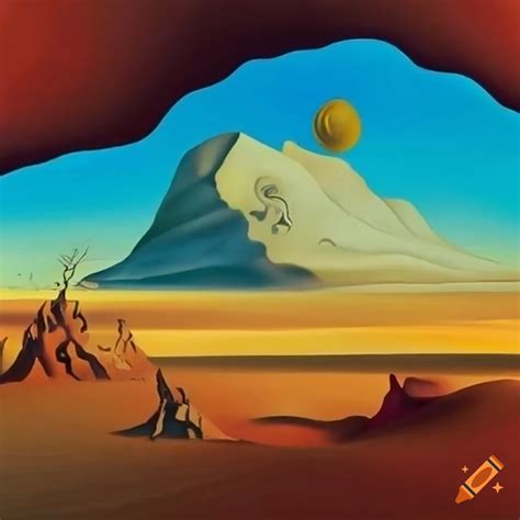 Desert Scene Inspired By Salvador Dali S Style On Craiyon