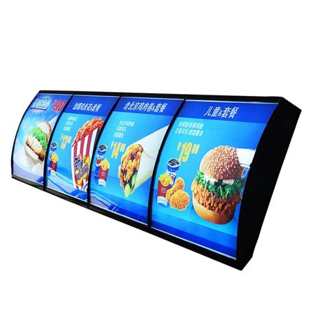 Led Backlit Menu Lightbox Display System For Restaurant