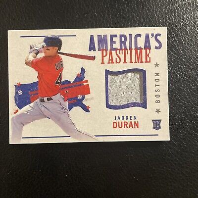 2022 Panini Chronicles America S Pastime Swatches Red Jarren Duran