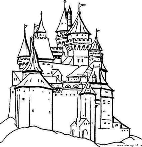 Coloriage Chateau Ancien Dessin Chateau à imprimer