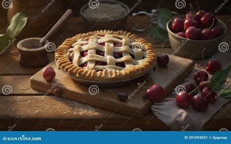 Freshness And Sweetness On A Rustic Wooden Table Homemade Berry Tart