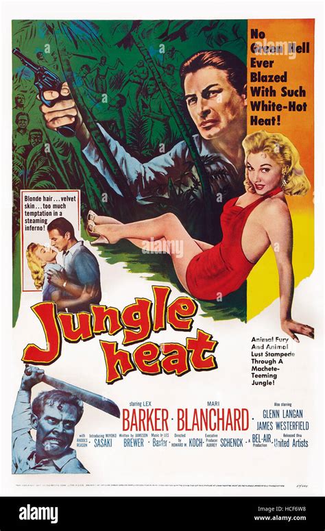 Jungle Heat Top L R Lex Barker Mari Blanchard Poster Art