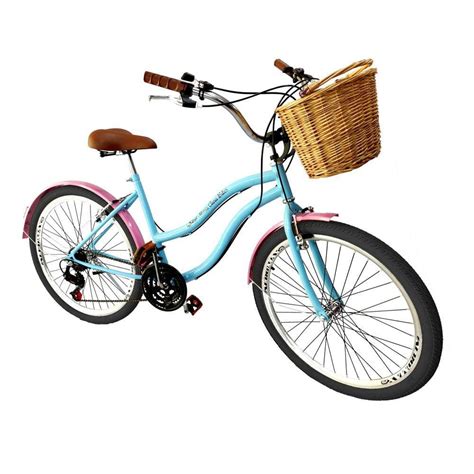 Bicicleta Aro 26 Ultra Bicicleta Femenino Bicolor 18 Marchas Freio V