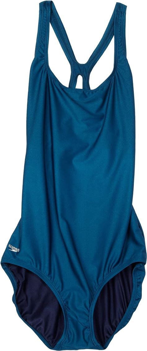 Speedo Womens Ultraback Conservative Plus Size Swimsuit River Teal 22 Athletic