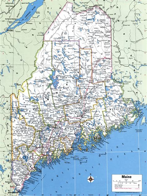 Printable Map Of Maine