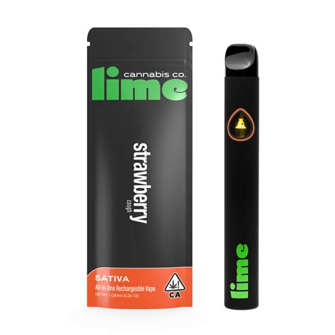 Sativa 1g Premium All In One Vape Strawberry Cough Lime