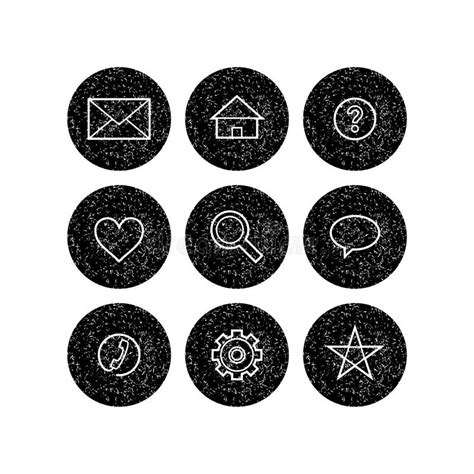 Grunge Icons Set Stock Vector Illustration Of Help Design 53735943