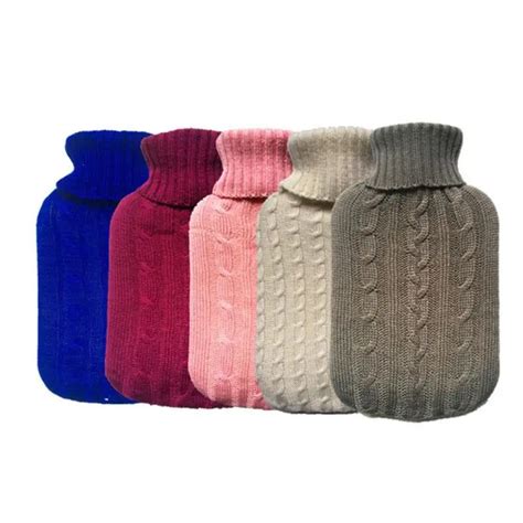 L Knitted Hot Water Bag Bottle Cover Case Heat Warm Keeping Coldproof Warm Winter Soft Knitting
