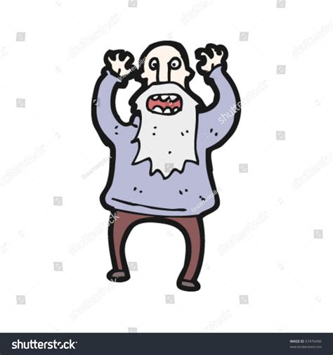 Crazy Old Man Cartoon Stock Vector (Royalty Free) 67476490 | Shutterstock