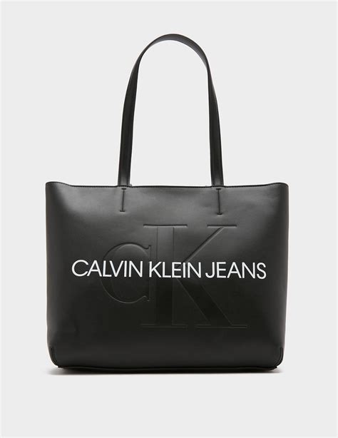 Calvin Klein Monogram Tote Bag In Black Lyst