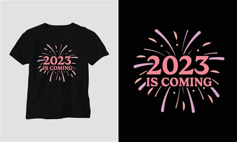 2023 is coming- Groovy New year 2023 T-shirt and apparel design ...