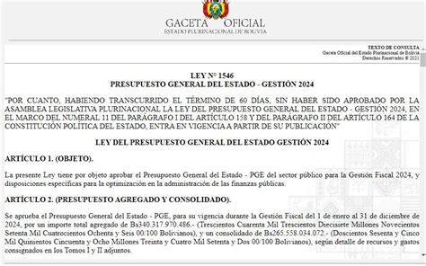 La Gaceta Public El Pge Est Vigente Desde El De Enero Urgentebo