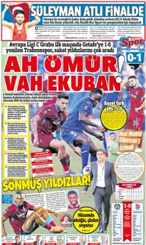 Trabzon Gazetelerinden Getafe Man Etleri Trabzon Haber Haber