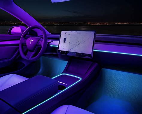 Amazon Vihimai Upgraded Tesla Model Model Y Interior Neon Lights